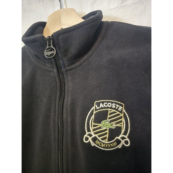 Womens Lacoste Black Quarter Zip Fleece Size 36/Small - Picture 2 of 7